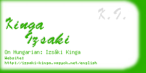 kinga izsaki business card