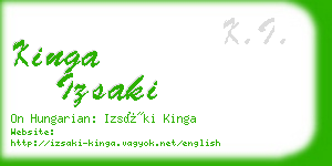 kinga izsaki business card